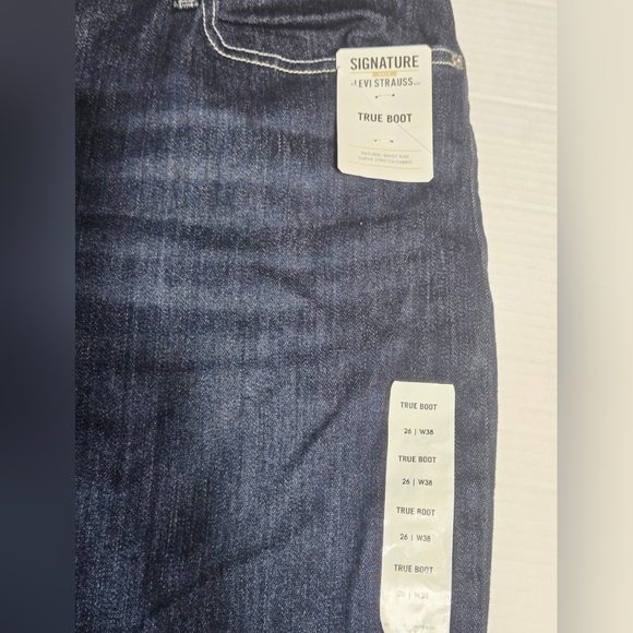 Levi Strauss Signature True Boot Jeans Women’s 26W Dark Wash Stretch Bootcut - Picture 5 of 11